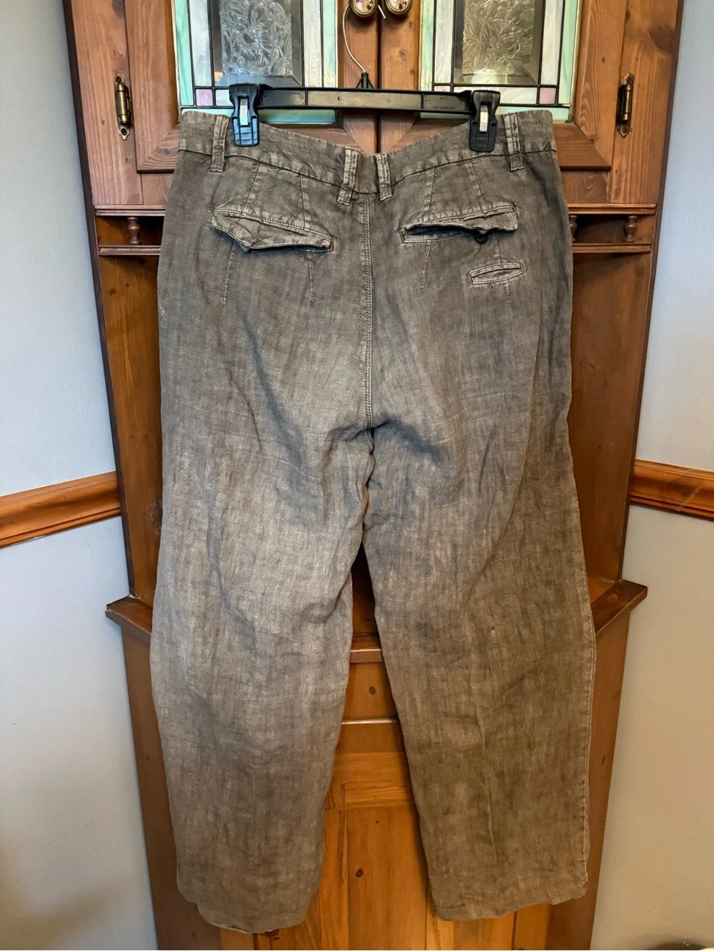 Men's Casual Linen-Blend Pants - Gray